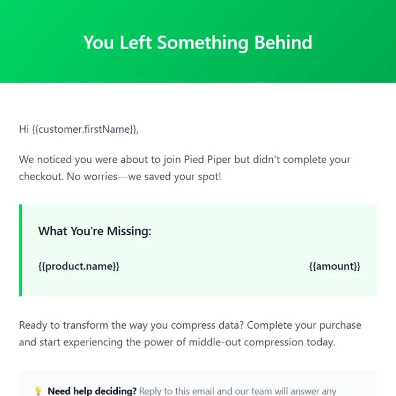 Email automation example